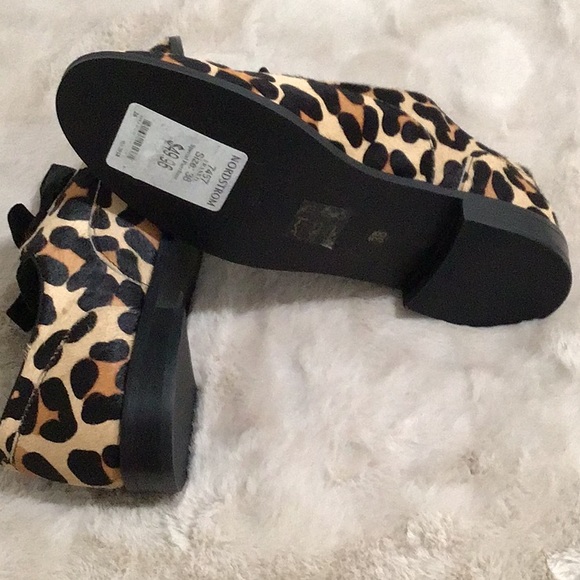 ๐ SHELLYS LONDON โ Frankie โ Animal Print Calf Hair Oxford Lace Up Shoes - Picture 9 of 10